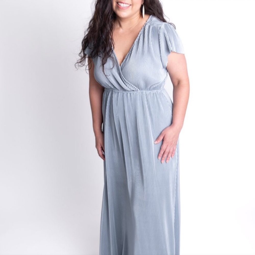 Baltic Born Athena Pleated Maxi Dress in Rain